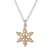 Citrine pendant necklace, 'Floral Success' - Floral Faceted Three-Carat Citrine Pendant Necklace