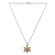 Halskette mit Citrin-Anhänger, „Floral Success“ – Halskette mit floral facettiertem Drei-Karat-Citrin-Anhänger