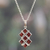 Garnet pendant necklace, 'Crimson Energy' - High-Polished Natural Two-Carat Garnet Pendant Necklace (image 2) thumbail