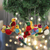 Wool felt ornaments, 'Singing Sparrow' (set of 10) - Set of 10 Bird-Themed Wool Felt Christmas Tree Ornaments (image 2) thumbail