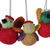 Wool felt ornaments, 'Singing Sparrow' (set of 10) - Set of 10 Bird-Themed Wool Felt Christmas Tree Ornaments (image 2c) thumbail