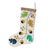 Applique wool felt Christmas stocking, 'Leaves of the Season' - Handmade Applique Wool Felt Leaf & Acorn Christmas Stocking