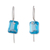 Blue topaz dangle earrings, 'Sparkling Serenity' - Faceted Blue Topaz and Sterling Silver Dangle Earrings