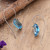 Blue topaz dangle earrings, 'Sparkling Serenity' - Faceted Blue Topaz and Sterling Silver Dangle Earrings