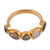 Gold-plated multi-gemstone band ring, 'Five Spirits' - 18k Gold-Plated One-Carat Multi-Gemstone Band Ring thumbail