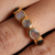 Gold-plated multi-gemstone band ring, 'Five Spirits' - 18k Gold-Plated One-Carat Multi-Gemstone Band Ring (image 2j) thumbail