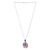 Multi-gemstone pendant necklace, 'Blissful Glam' - Labradorite Quartz Amethyst and Blue Topaz Pendant Necklace