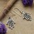 Sterling silver dangle earrings, 'Hamsa Delight' - Sterling Silver Hamsa Protection Symbol Dangle Earrings (image 2) thumbail