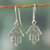 Sterling silver dangle earrings, 'Hamsa Delight' - Sterling Silver Hamsa Protection Symbol Dangle Earrings (image 2b) thumbail