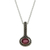 Rhodium-plated ruby pendant necklace, 'Pink Joy' - Classic One-Carat Faceted Ruby Pendant Necklace from India thumbail