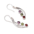 Multi-gemstone dangle earrings, 'Mystic Scepters' - Modern Three-Carat Faceted Mutil-Gemstone Dangle Earrings