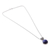 Collar con colgante de lapislázuli - collar con colgante de lapislázuli en forma de tablero de ajedrez facetado de 14 quilates