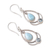 Larimar and blue topaz dangle earrings, 'Empress of Heaven' - Classic Larimar and Blue Topaz Dangle Earrings
