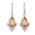 Citrine dangle earrings, 'Sublime Dream' - Sterling Silver and Citrine Dangle Earrings Made in India