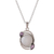 Rainbow moonstone and amethyst pendant necklace, 'Luminous Charm' - Sterling Silver Rainbow Moonstone Amethyst Pendant Necklace