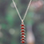 Granat-Anhänger-Halskette, „Romantic Balance“ – Natürliche dreikarätige Granat-Anhänger-Halskette aus Indien