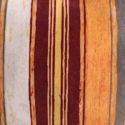 Bolso bandolera de ante - Bolso de hombro de ante a rayas blanco gris naranja rojo y amarillo