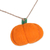 Wool felt garland, 'Happy Pumpkins' - Handcrafted Pumpkin-Themed Orange Wool Felt Garland