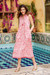 Cotton shirtdress, 'Perfect Pastel Pink' - Floral Pastel Pink Pintucked Sleeveless Cotton Shirtdress (image 2) thumbail