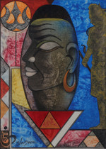 'Virbhadra' - Signed Expressionist Traditional Acrylic Virbhadra Painting