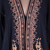 Embroidered jacket, 'Mughal Garden in Sapphire' - Embroidered Floral Sapphire Jacket with Open Front