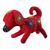 Wool felt tree topper, 'Christmas' Puppy' - Embroidered Red Puppy Wool Felt Tree Topper with Sequins