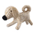 Wool felt tree topper, 'Heaven's Puppy' - White Puppy Wool Felt Tree Topper with Golden Sequins