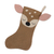 Applique wool felt Christmas stocking, 'Sleeping Deer' - Hand-Stitched Applique Wool Felt Reindeer Christmas Stocking