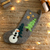 Applique wool felt beaded Christmas stocking, 'Holiday Splendor' - Grey Applique Wool Felt Beaded Snowman Christmas Stocking (image 2) thumbail