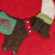 Applique wool felt beaded Christmas stocking, 'Festive Dogs' - Handmade Applique Wool Felt Beaded Dog Christmas Stocking