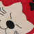 Wool felt stocking, 'Feline Eve' - Handcrafted Cat-Themed Red and White Wool Felt Stocking (image 2b) thumbail