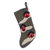 Applique wool felt Christmas stocking, 'Homey Season' - Whimsical Applique Wool Felt Christmas Stocking in Grey