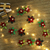 Wool felt garland, 'Poinsettia Holidays' - Handcrafted Floral Red and Green Wool Felt Garland