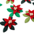 Wool felt garland, 'Poinsettia Holidays' - Handcrafted Floral Red and Green Wool Felt Garland