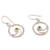 Peridot dangle earrings, 'Gleaming Glory' - Modern Polished Round Natural Peridot Dangle Earrings