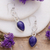 Lapis lazuli dangle earrings, 'Royal Destiny' - Polished Sterling Silver and Lapis Lazuli Dangle Earrings