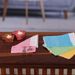 Cotton napkins, 'Colorful Meals' (set of 4) - Set of 4 Handwoven Colorful Cotton Napkins