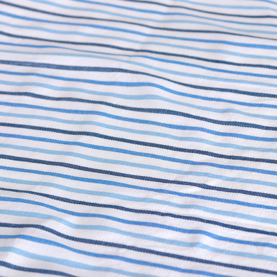 Cotton dish towels, 'Blue Taste' (set of 2) - Set of 2 Handwoven Blue and White Striped Cotton Dish Towels