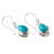 Calcite dangle earrings, 'Sky Droplets' - Polished Drop-Shaped Calcite Dangle Earrings from India