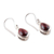 Garnet dangle earrings, 'Radiant Droplets' - Polished Drop-Shaped Garnet Dangle Earrings from India