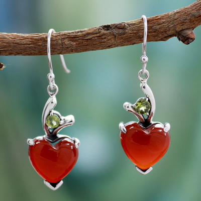 Curated gift set, 'Heart to Heart' - Heart-Themed Earrings Necklace and Bracelet Curated Gift Set