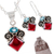 Curated gift set, 'Rainbow Fragments' - Curated Gift Set with Garnet Blue Topaz Necklace & Earrings