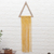 Cotton wall hanging, 'Triangle of Success' - Handwoven Triangle Yellow Macrame Cotton Wall Hanging