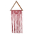 Wandbehang aus Baumwolle - Handgewebter dreieckiger Wandbehang aus rosa Makramee-Baumwolle