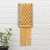 Tapiz de pared de algodón - Colgante de pared de algodón macramé amarillo y madera tejido a mano