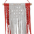 Cotton macrame hanging shelf, 'Audacious Swing' - Handwoven Red and Ivory Cotton Macrame Hanging Shelf