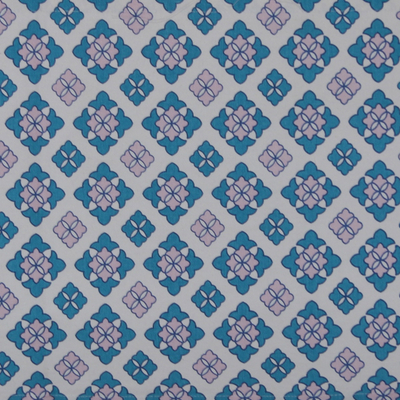 Camino de mesa de algodón - Camino de mesa de algodón azul y rosa con estampado marroquí