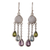 Multi-gemstone chandelier earrings, 'Jewel Palace' - Five-Carat Multi-Gemstone Chandelier Earrings from India