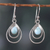 Larimar dangle earrings, 'Healing Drops' - Polished Drop-Shaped Natural Larimar Dangle Earrings