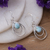 Larimar dangle earrings, 'Healing Drops' - Polished Drop-Shaped Natural Larimar Dangle Earrings
